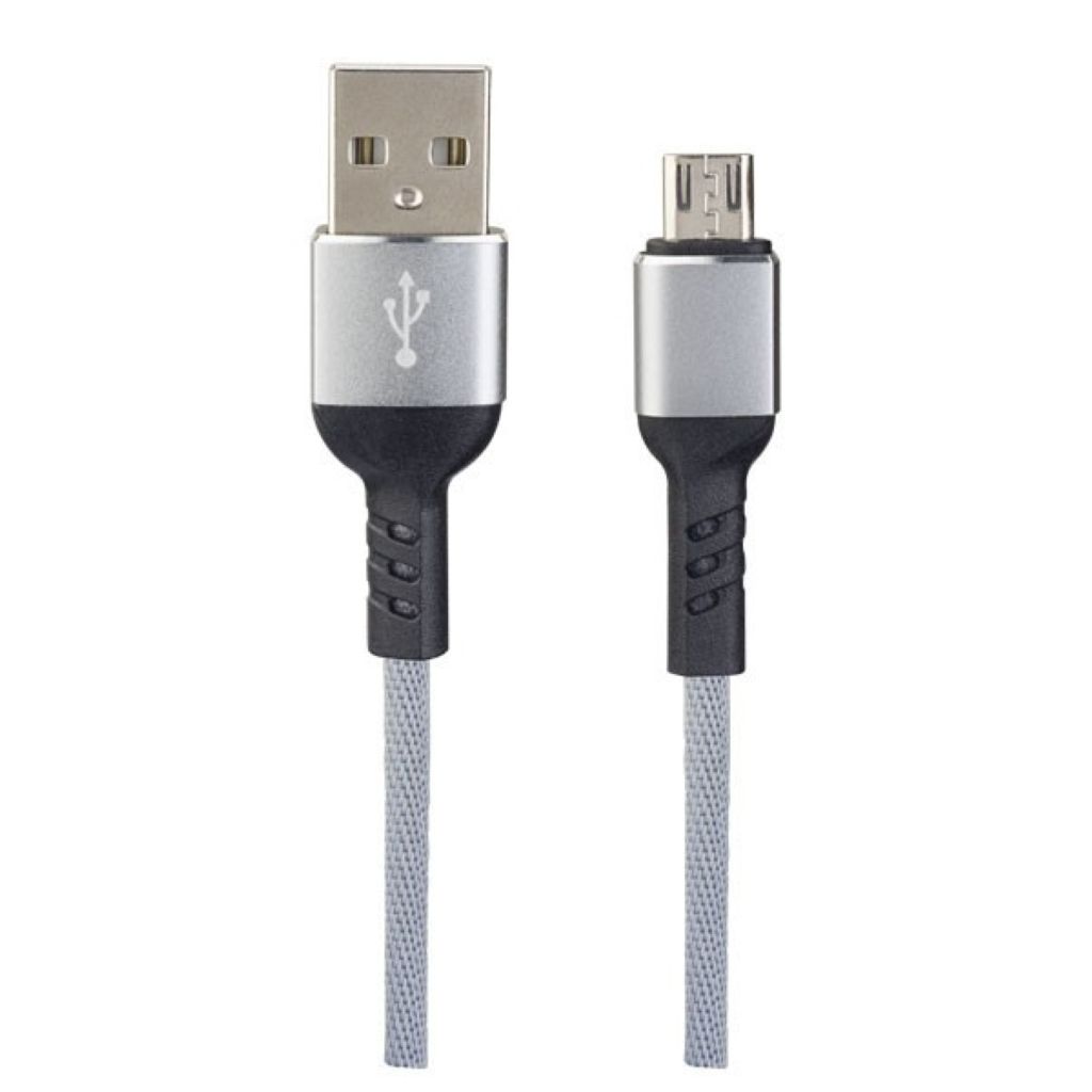 Кабель USB2.0 A вилка - Micro USB вилка, серый, длина 1 м