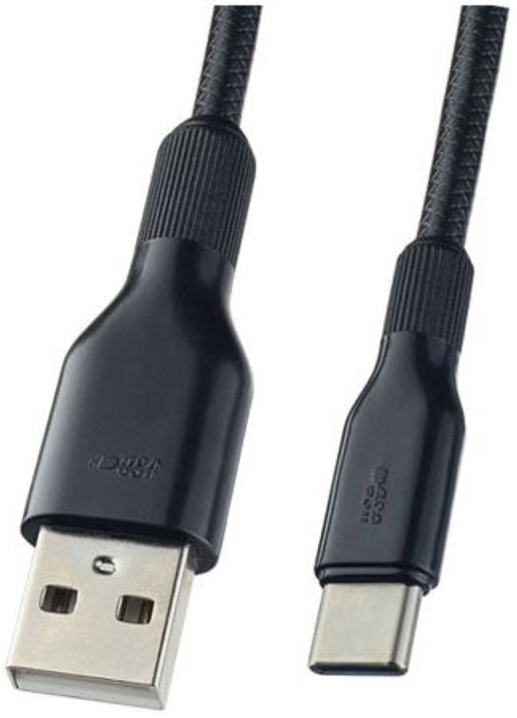 Кабель USB2.0 A вилка - USB Type-C вилка, черный, длина 1 м