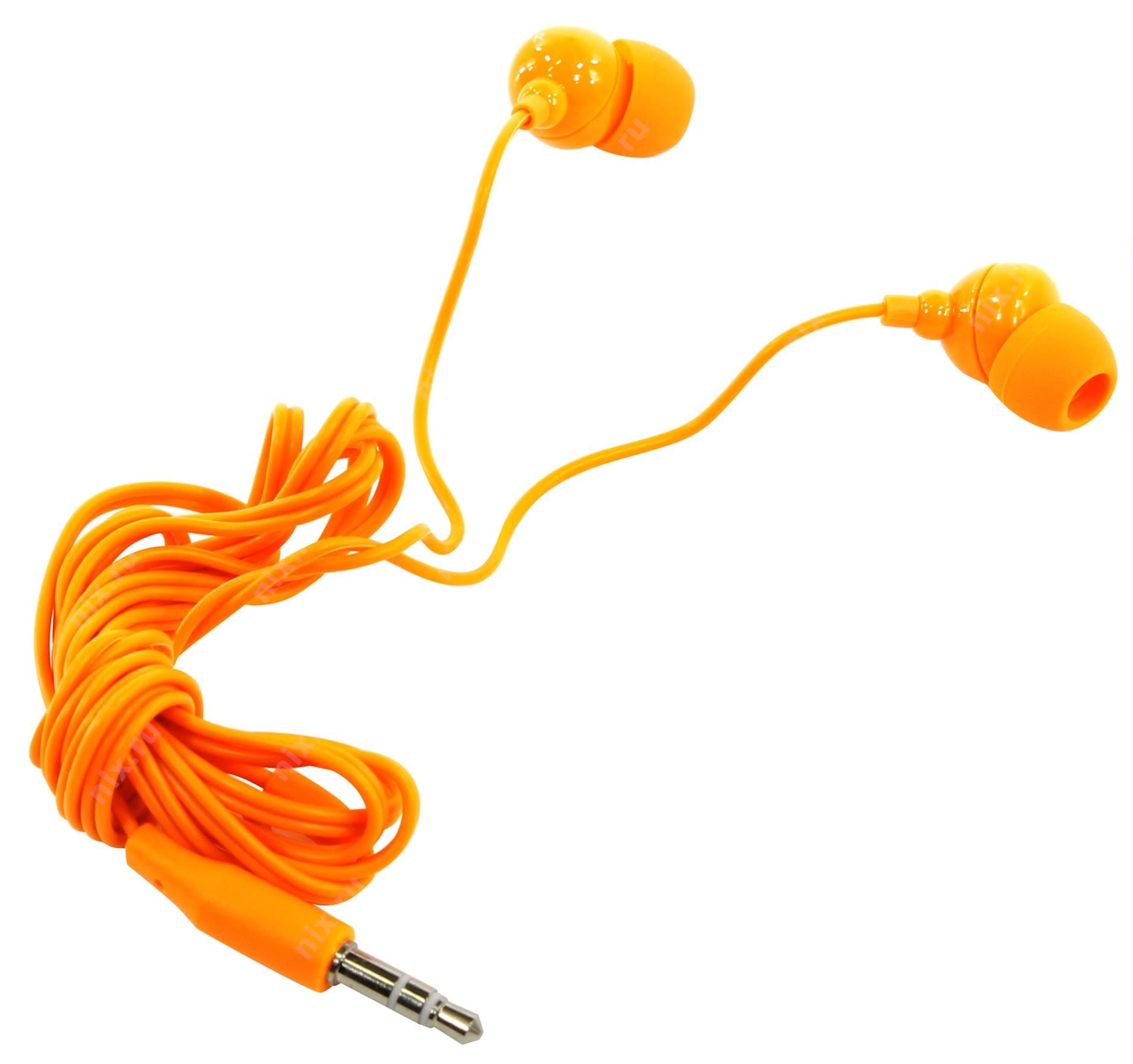 Наушники внутриканальные стерео SmartBuy "COLOR TREND" провод 1.2м. оранжевые /1/
