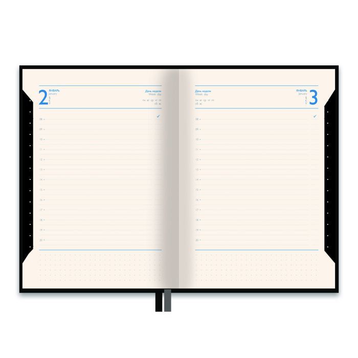 Ежедневник п/дат. А4 "Сариф серый + черный " /10/