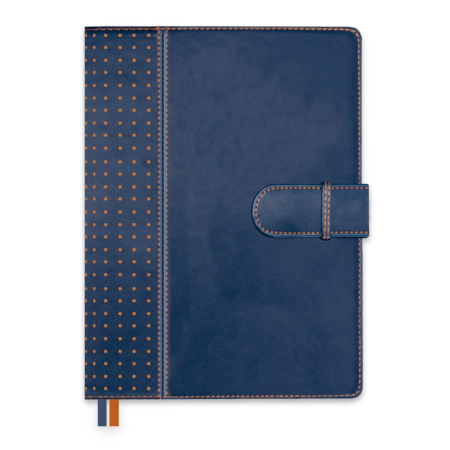 Ежедневник-органейзер п/дат. A5+ "Сариф синий", кожзам