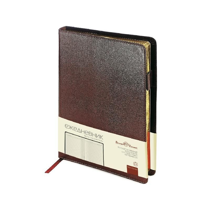 Ежедневник п/дат. А5 "PROFY" портфолио коричневый/10/