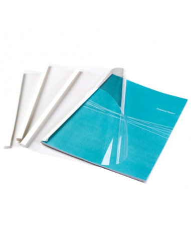 Обложка для переплета А4 "Office Kit" 4мм. термообложка  пластик белые 100шт. /1/