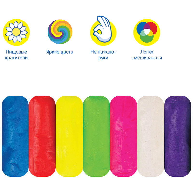 Тесто для лепки  7цв. "Енот в деревне" /24/