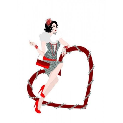 Украшение елочное подвесное "Девушка с сумочкой" из полирезины /1/