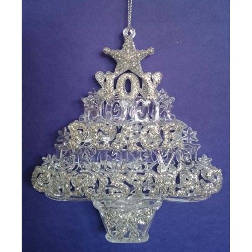 Украшение елочное подвесное "Рождественская елочка" из пластика /1/