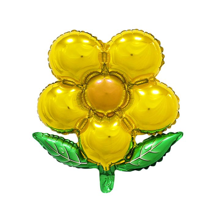 Шар "Цветок" желтый фольгированный 20" /1/