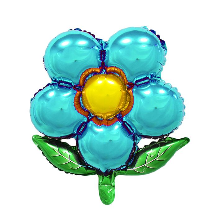 Шар "Цветок" голубой фольгированный 20" /1/