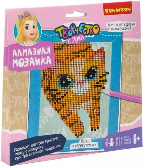 Мозаика алмазная "Котейка" /1/