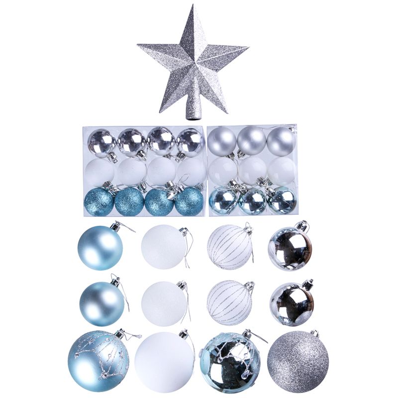 Украшение новогоднее подвесное  "Ассорти зеленое" набор 34шт.