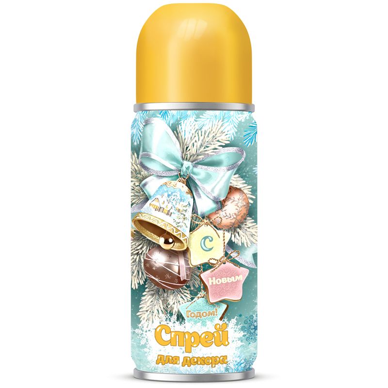 Снег синтетический в спрее золото