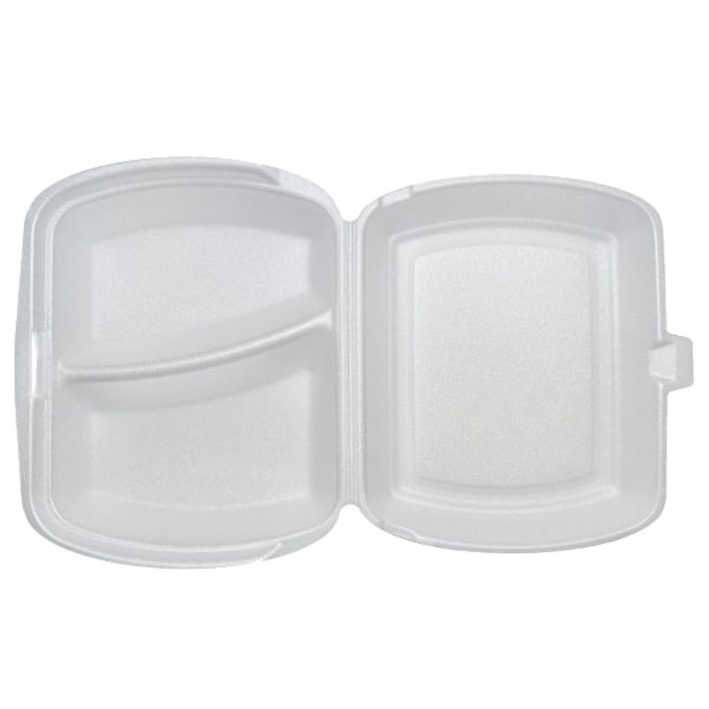 Ланч-бокс 2 секц. 250х180х57мм белый /100/