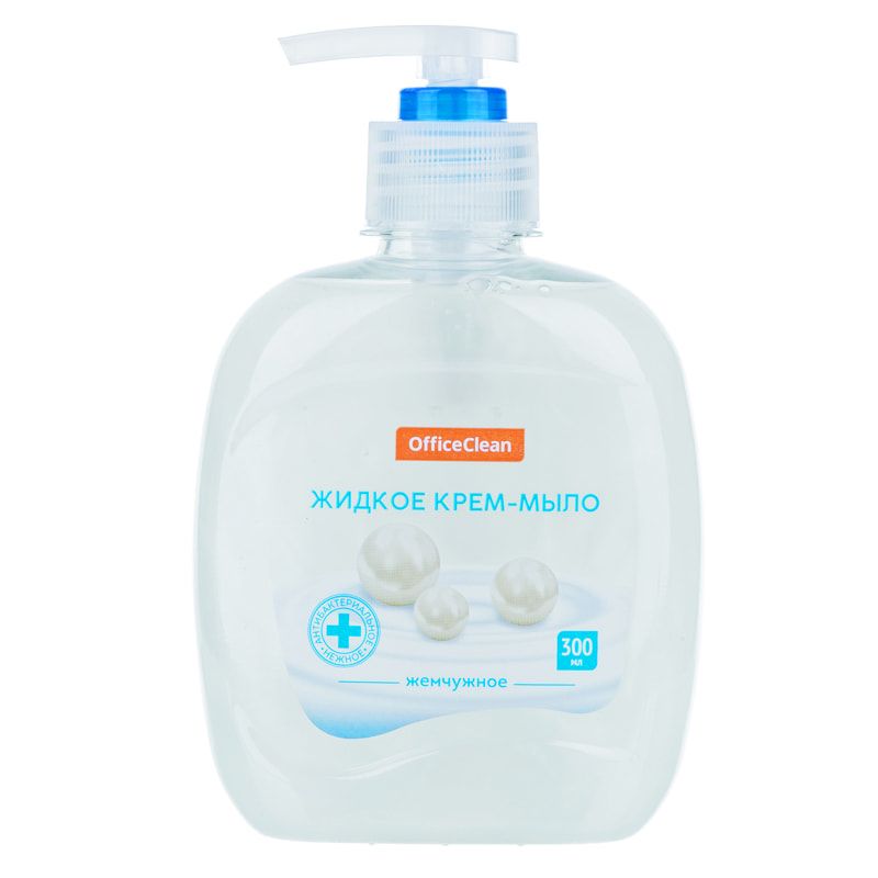 Мыло жидкое  300мл. OfficeClean "Жемчужное" антибактериальное /20/
