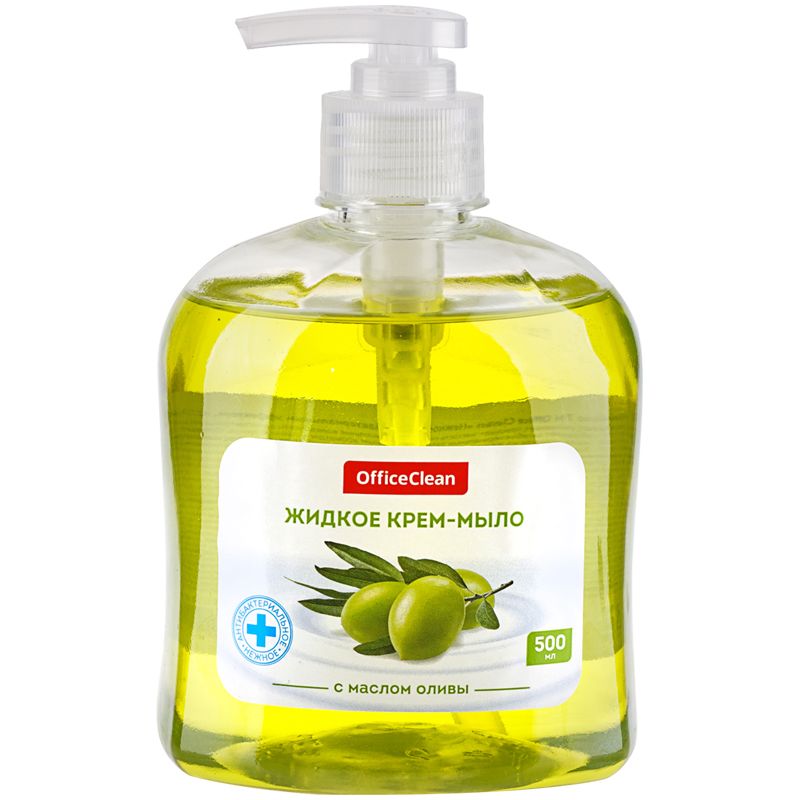 Мыло жидкое  500мл. OfficeClean "Нежное" антибактериальное /12/