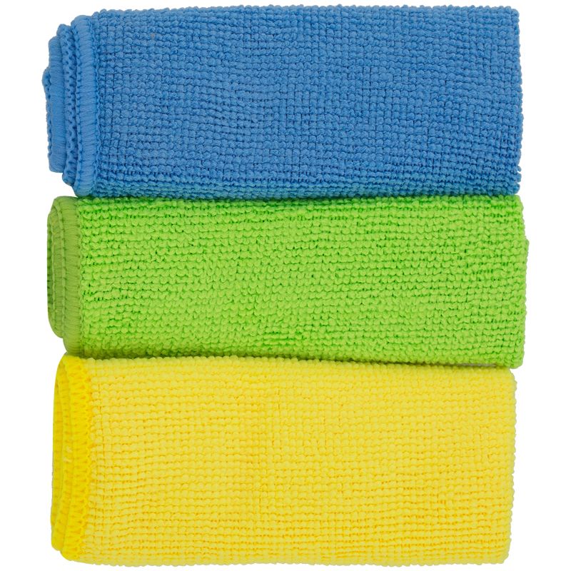 Салфетки для уборки OfficeClean, микрофибра, 25*25см, 3шт., ассорти /16/