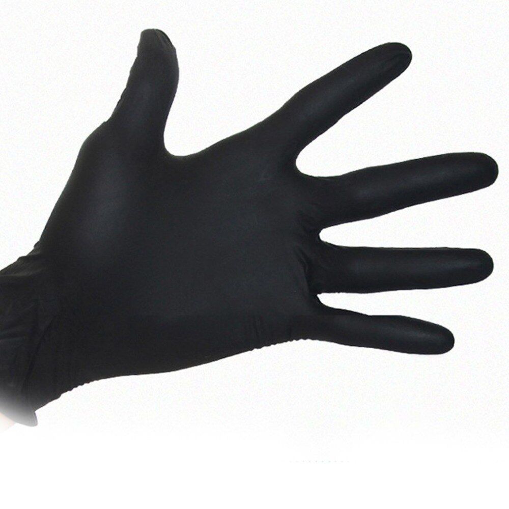 Перчатки нитриловые "Black disposable synthetic gloves" черные размер L 100шт.