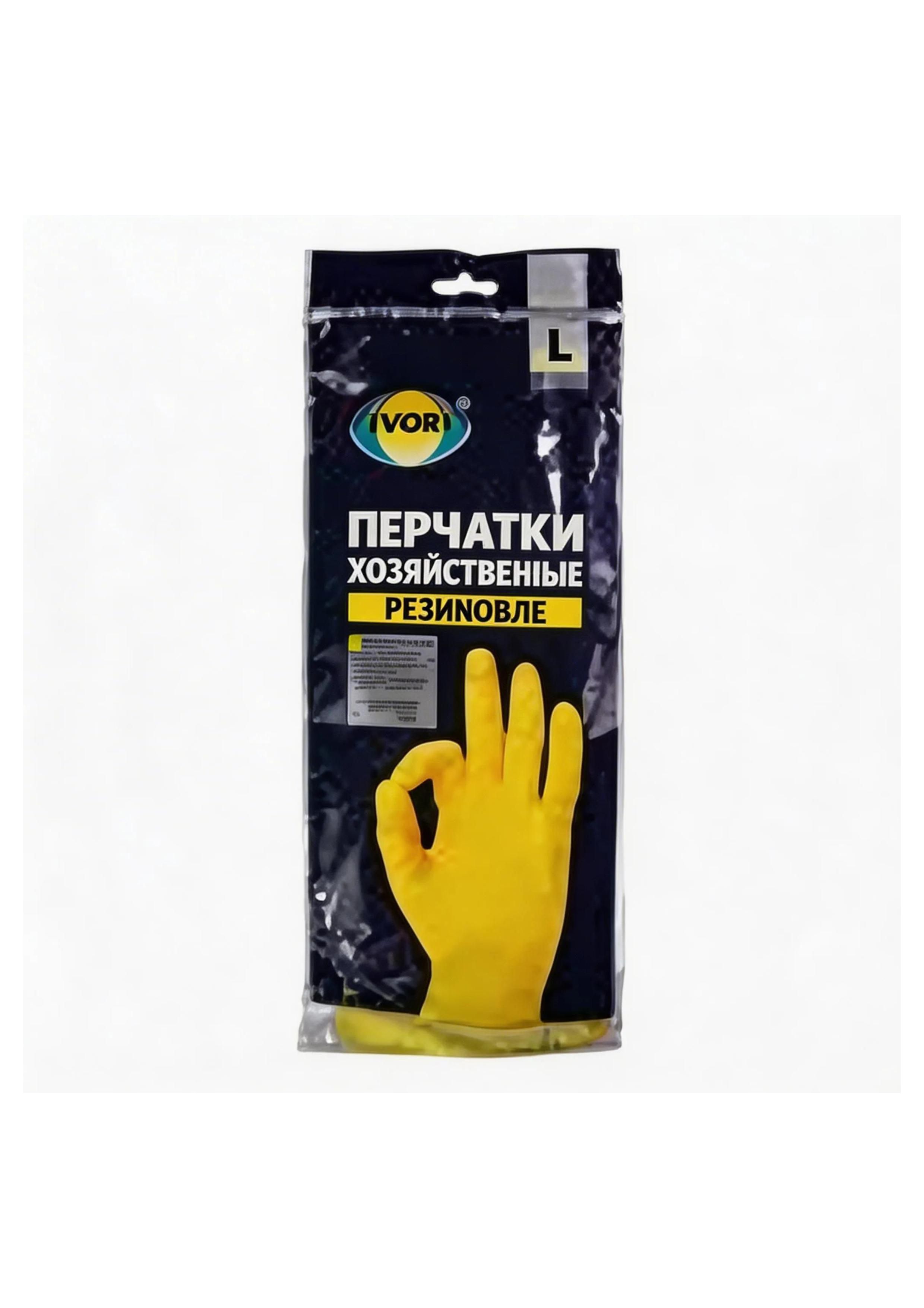 Перчатки  резиновые (размер L ) "Авиора" /12/