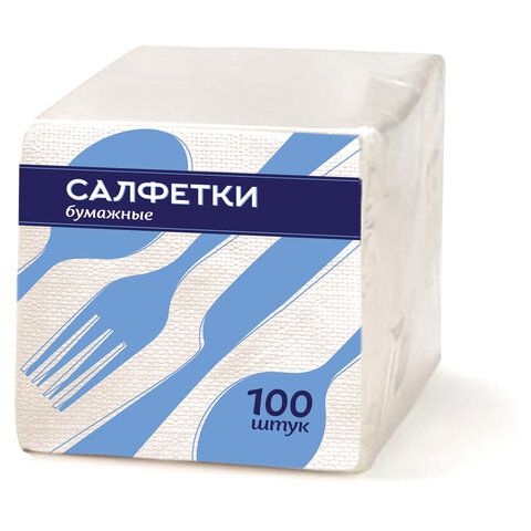 Салфетки бумажные 100л. "Ромашка" 1сл 24х24 /15/