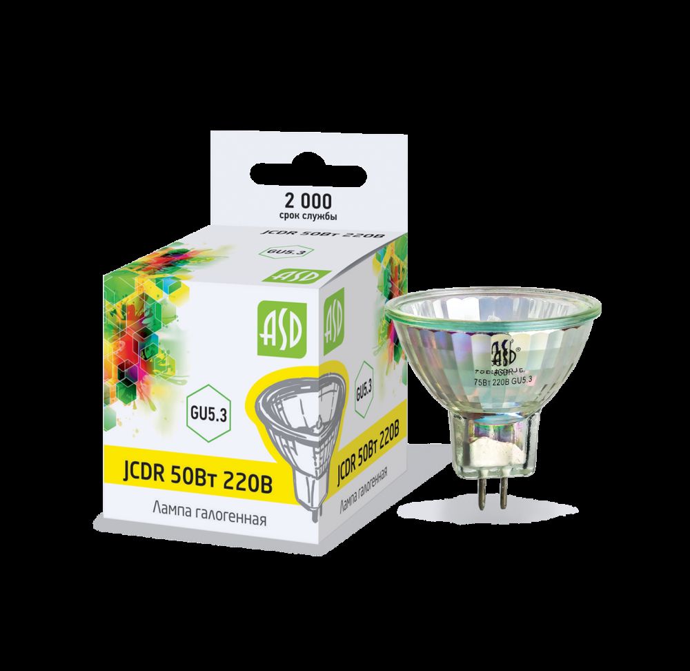 Лампа галогенная JSRD 50Вт 220В GU5.3 /1/