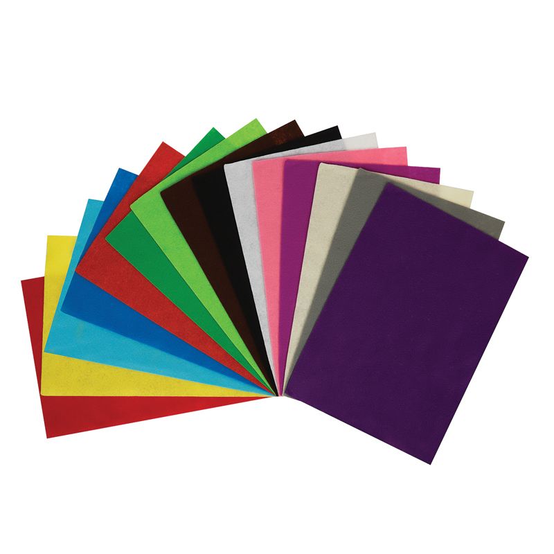 Цветной фетр для творчества "Приключения Енота" А4, 15л., 15цв., 1мм