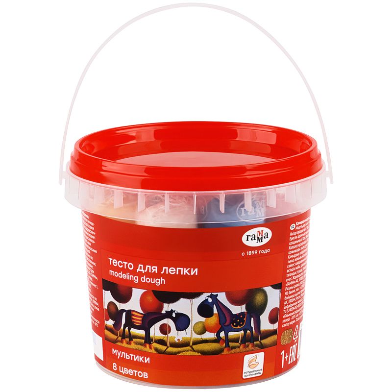 Тесто для лепки  8цв. "Мультики" /33/
