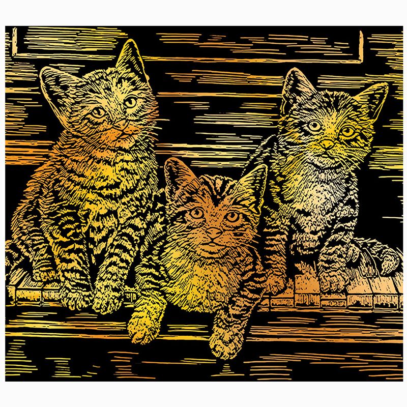Гравюра Greenwich Line "Кошки" с золотым эффектом /1/