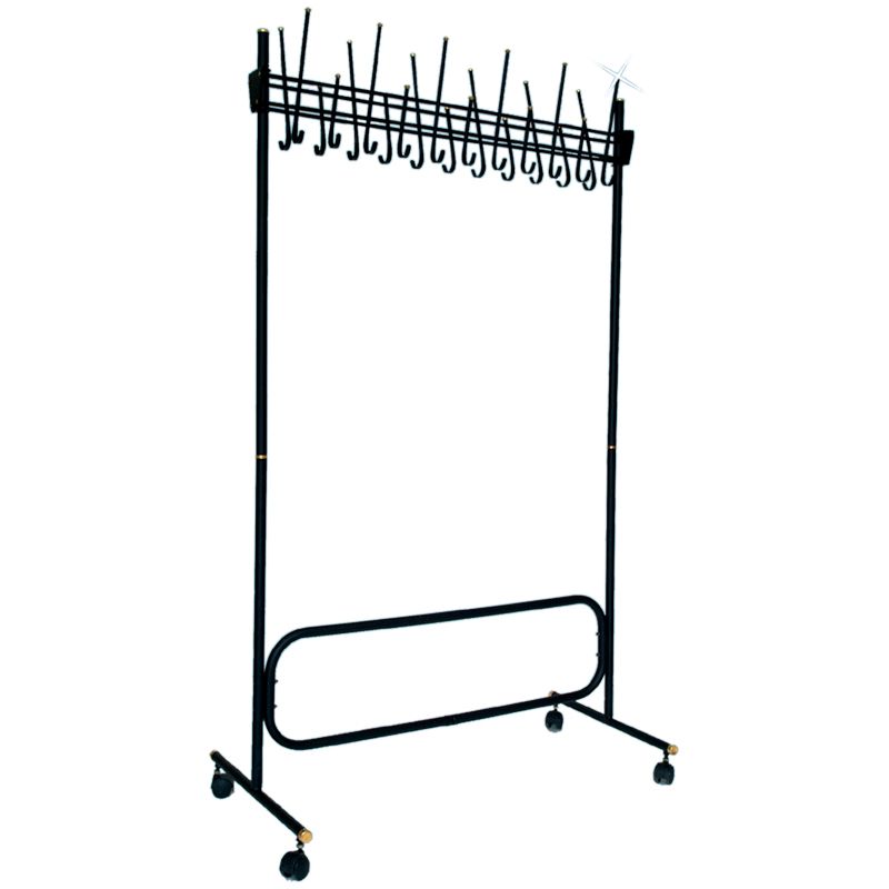 Вешалка напольная "СК (СКР)", 1,8 м, 22 крючка, металл, черная, передвижная /1/