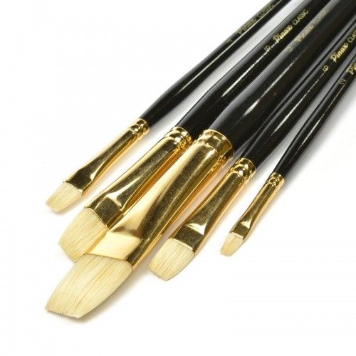 Кисти в наборе  5шт. "Pinax Artists CLASSIC" (2, 4, 6, 8, 12) щетина плоские /1/