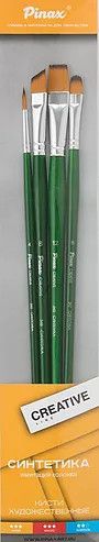 Кисти в наборе  4шт. "Pinax CREATIVE" (№ 4,6,8,12) синтетика ассорти /1/