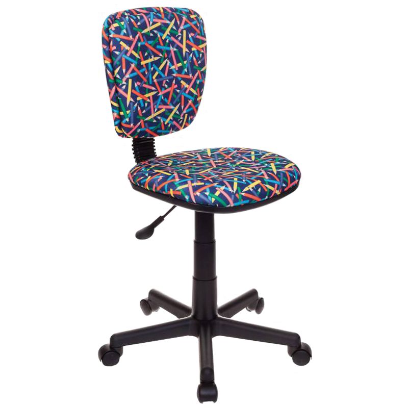 Кресло детское "Бюрократ" синий карандаши /1/