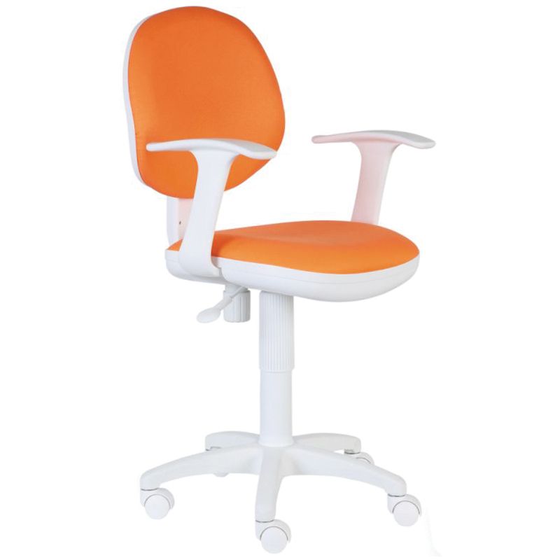 Кресло детское "Бюрократ" CH-W356AXSN/15-75 оранжевый, пластик белый