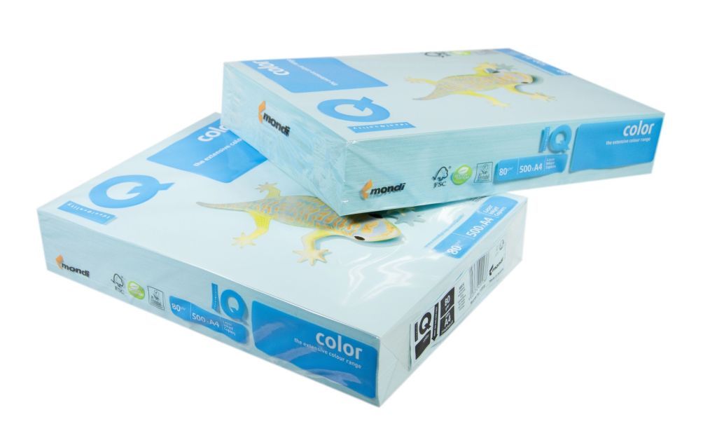 Бумага для оргтехники "IQ Color" А4  80г/кв.м Pale Голубой 500л. /5/