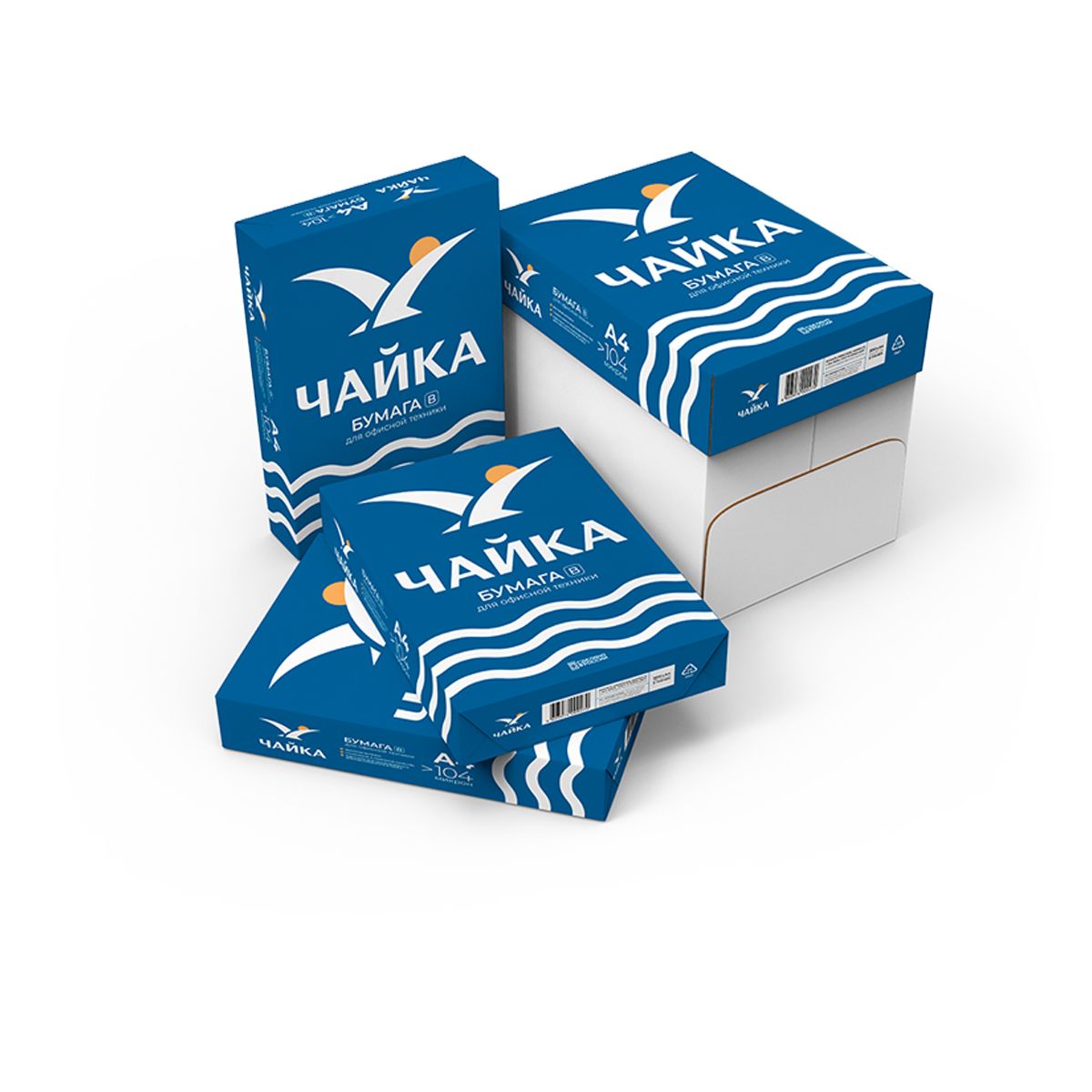 Бумага для оргтехники А4 500л. 80г/кв.м Чайка, марка В /5/