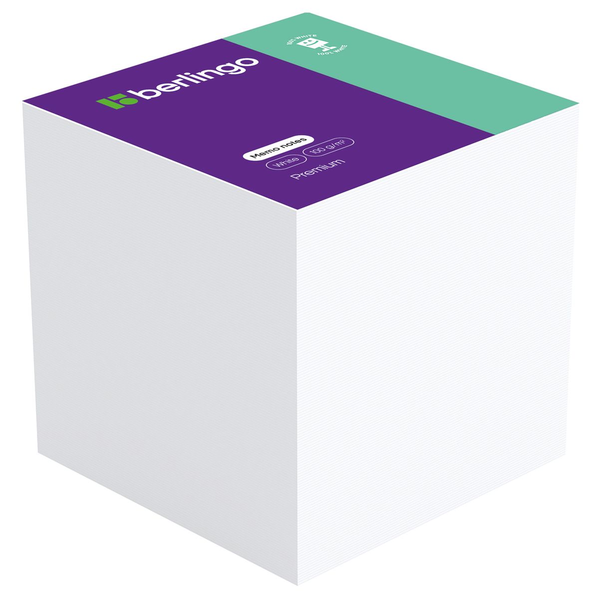 Блок для записей  90х90х90мм белый "Premium" /12/