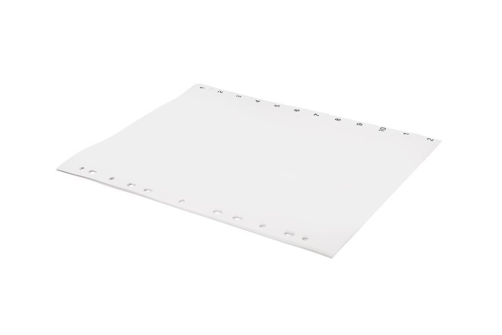 Разделитель листов А4 1-12 "DIVIDER" пластик серый /30/