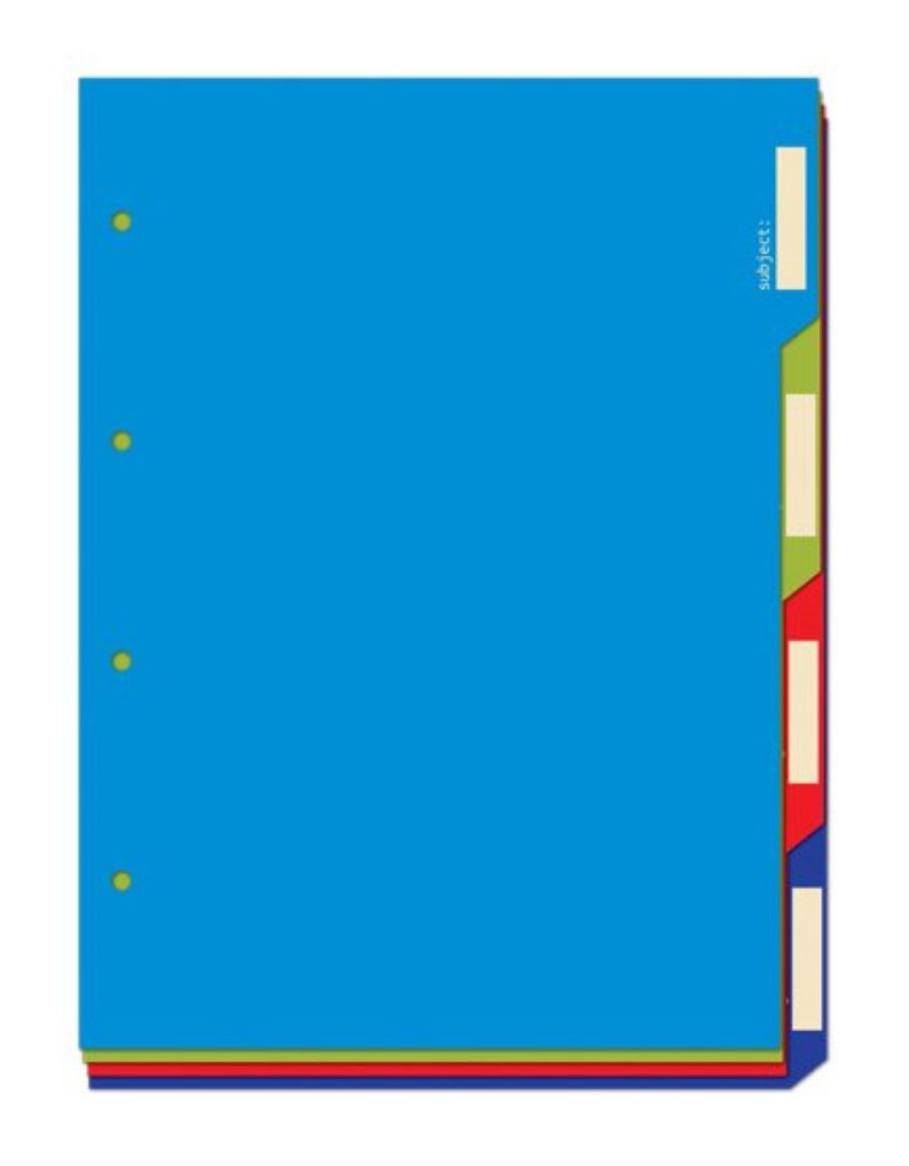 Разделитель листов А5  "Альт" 4цвета /100/