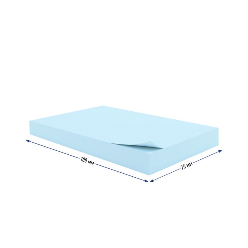 Блок самоклеящийся  75х100мм "Berlingo Ultra Sticky" 100л. пастель голубой /12/