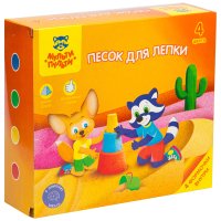 Песок для лепки "Енот в пустыне"  4цв. /1/