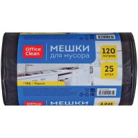 Мешки для мусора 120л "OfficeClean" 25шт. рулон /9/