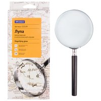 Лупа  90мм "OfficeSpace" 3-х кратное увеличение в металлической оправе /24/