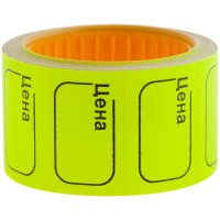 Ценник 20х30мм "OfficeSpace" 200шт. рулон желтый /5/100/