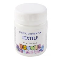 Краска по ткани  1цв. 50мл "Декола" акрил белая /1/