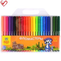 Фломастеры 24цв. "Енот в Италии" смываемые /12/