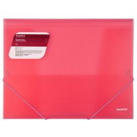 Папка на резинках А4 "AXENT" прозрачная красная /10/