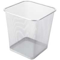 Корзина для бумаг 20л "Berlingo Steel&Style" сетчатая металлическая квадратная/12/