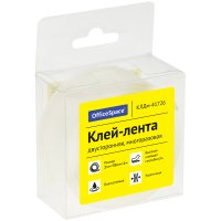 Клейкая лента 30мм*2мм*1м двусторонняя "OfficeSpace" многоразовая /24/