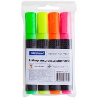 Маркер-текстовыделитель "OfficeSpace " 4цв. набор /12/