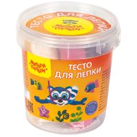 Тесто для лепки  7цв. Мульти-Пульти "Приключения Енота" /30/