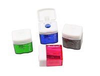 Точилка с контейнером "Berlingo" на 1 отверстие с крышкой ассорти /40/