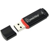 Флеш карта 32Гб Smart Buy USB Crown Black черный /1/